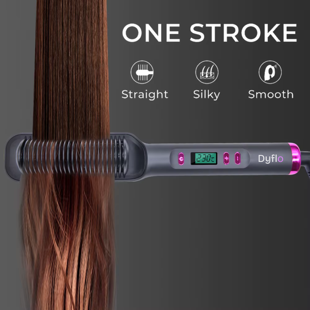 Brushflo X1 - Heated Hair Straightening Brush